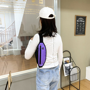 Riñonera para exteriores de color sólido, bolsa de pecho de gran capacidad, impermeable, de tela Oxford, con cierre de cremallera, para hombres y mujeres - Product Image 2