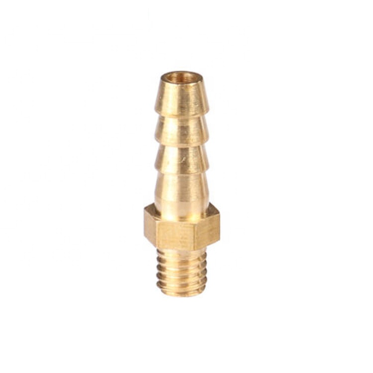 M4 M5 M6 M8 M10 M12 M14 M16 M20 Metric Male Nipple Thread Fitting Kuningan Selang Ekor Pipa Fitting Konektor Coupler