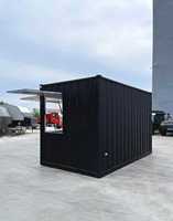 Mini conteneur de design moderne pour fast-food Maisons de café-bar Conteneur d'expédition modifié pour extérieur Cafés Boutiques Villa Salle de sport