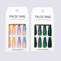 Nouveau design de boîte d'emballage pour ongles avec logo personnalisé de luxe pour ongles artificiels