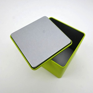 Ready Stock Multi‑color Square Food Grade Tin <b>Box</b> Plain <b>Metal</b> Tin Container For Tea Cookie Candy Gift Storage - Product Image 2