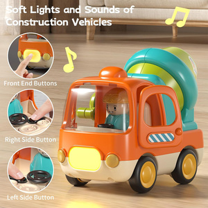Jouets pour bébés Ensemble de jouets pour petits ingénieurs Mini pelleteuse Dumper Ciment Mixer Truck <span class=keywords><strong>Friction</strong></span> Toy Vehicle Children Push Car pour bébés - Product Image 5
