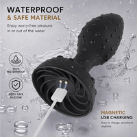 Plug anal vibrant et rotatif avec 10 fréquences de vibration et stimulateur de prostate torsadé pour usage anal
