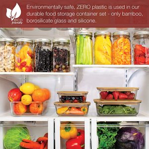 Recipientes de almacenamiento de alimentos de vidrio con Eco amigable - Product Image 2