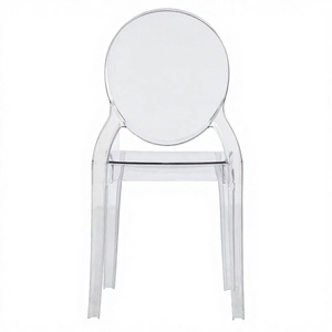 Crystal Acrylic Plastic Modern <b>Stackable</b> Cooling <b>Dining</b> <b>Chair</b> for Home Furniture Luxury Apartment Use - Product Image 2