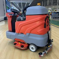 Autolaveuse électrique autoportée 1500W avec balai raclette de 1200 mm, capacité de 7500 m²/h pour le nettoyage des aéroports et des centres commerciaux