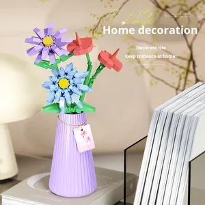 Set de Bloques de Construcción de Plantas y <span class=keywords><strong>Flores</strong></span> de Micropartículas - Kit de Modelo de Ensamblaje DIY, Juguete Educativo de Rompecabezas, Regalo para Niñas - Product Image 4
