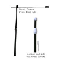 Mástil de Bandera Retráctil Portátil Telescópico de Altura Ajustable, Negro y Blanco, de Alta Calidad, Fabricado en China