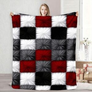 Couverture en flanelle à motifs de sapins de Noël et camions, couverture de sieste, décoration de fête, cadeau de Noël, lavable en machine, résistant à la décoloration - Product Image 6