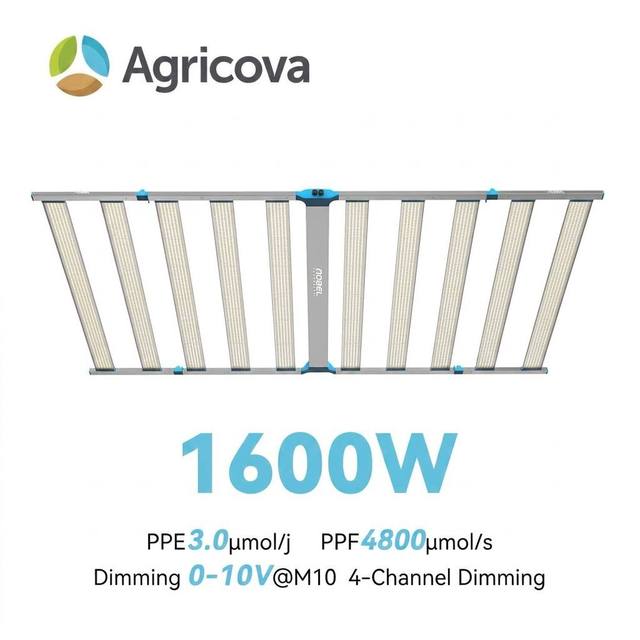 1600W PPE3.0 Grow Light Indoor Plants Full Spectrum Horticulture Aluminum Body Quad Channel Spectrum Controls Grow Light