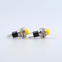 Sakelar Tombol Tekan DS-314/316 Merah Hijau Biru Hitam Kuning Pemasangan Panel Normal Terbuka NO 10mm Momentary OFF-(ON) 250v Maks. Tegangan