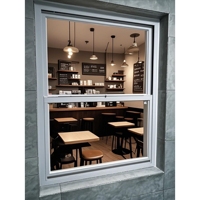 American Standard Fenêtres à guillotine double moderne à double vitrage coulissant en alliage d'aluminium Construction verticale en acier pour la maison