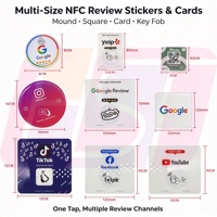 Autocollant personnalisé NFC pour avis Google, plaque NFC italienne avec code QR