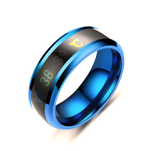 Stainless Steel Temperature <b>Ring</b> Intelligent Sensitive Color-changing <b>Titanium</b> Steel Couple <b>Ring</b> Wholesale <b>Black</b> Gold <b>Ring</b> - Product Image 3
