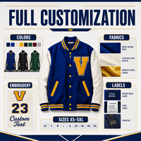 Veste universitaire personnalisée en laine avec manches en cuir PU, OEM ODM, faible MOQ, marque de streetwear à étiquette privée