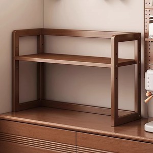 <b>Desk</b> Storage Rack Double Layer Rectangle Office Organizer For Books <b>Toys</b> And Miscellaneous Items Wall Mounted Type - Product Image 1