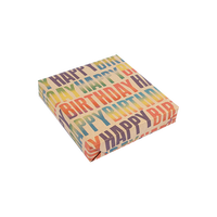 Papier d'emballage cadeau personnalisé en kraft couché 80 g/m² 43 x 2500 cm avec revêtement silicone, jetable, imprimé pour anniversaire
