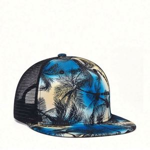 Customize Digital Printing Promotional Fashion <b>Sun</b> Protection Print Unisex <b>Men</b> Snapback <b>Hat</b> With Mesh - Product Image 4