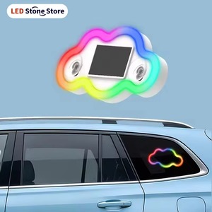 ไฟตกแต่งรูปทรงเมฆสำหรับกระจกรถยนต์ ไฟ LED RGB สร้างบรรยากาศภายในรถยนต์ โหมดแสง 6 รูปแบบ - Product Image 1