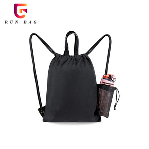 drawstring backpack with water bottle holder