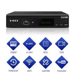 Junuo Best Satellite Receiver Mpeg4 Decodificador HD H.264 Dvb s2 OEM Service LED Sensor Satellite TV Receiver