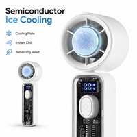 Ventilateur de cou portable sans pales 3 couleurs 2000 mAh avec 100 vitesses de ventilation turbo pour l'extérieur, les trajets quotidiens et les voyages