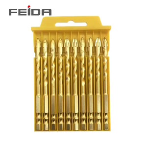 Feida <span class=keywords><strong>ดอก</strong></span>สว่านเจาะคอนกรีตสี่ใบ, <span class=keywords><strong>ดอก</strong></span>สว่านเจาะกระเบื้องเซรามิกทรงหกเหลี่ยมเจาะก้านแก้ว - Product Image 1