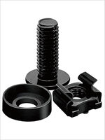 Écrous de fixation M5 métriques 12 mm en acier inoxydable pour rack, boulons, vis et écrous à insertion carrée autobloquants pour armoire de serveur