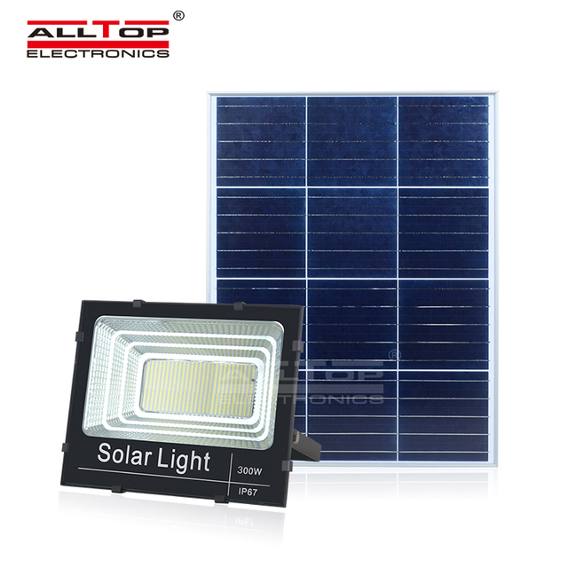 ALLTOP Rechargeable Outdoor Aluminium Ip67 Waterproof 25w 40w 60w 100w 200w 300w Lamparas Led Solar Flood Lamp