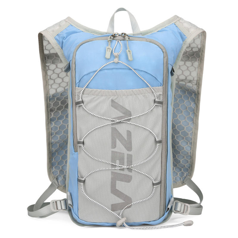 Bleu clair-sac à dos + sac à eau doux blanc 1.5l