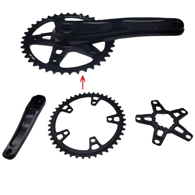 Bike Crankset 170mm Bicycle Chainwheel Chain Ring Set 40T-44T 110BCD Speed Crankset