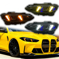 Phares avant DRL trois couleurs « Snake Eyes » pour BMW Série 4 G22 G26 M3 G80 M4 G82 2021-2025 Jaune Blanc Ambre