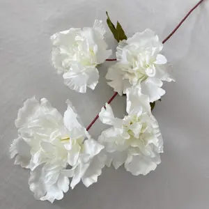 Fiore di ibisco del tessuto della decorazione di nozze del fiore artificiale di stile moderno multicolore-bianco