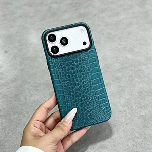 เคสหนังจระเข้แท้ L194 รุ่นหรูหรา พร้อมแม่เหล็ก สำหรับ iPhone 17 Pro Max  หนังแท้สำหรับนักธุรกิจ - Product Image 1