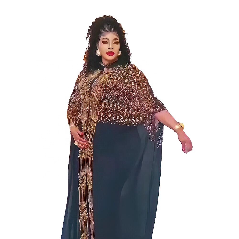 arabic evening dresses uk Arabic Turquoise Luxury Dubai Evening Dress with Cape Sleeves SS085 Turquoise / 10 main image 1