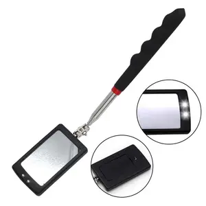 Telescoping Flexible Head Inspection Mirror Car Bottom With Light Adjustable Detection Mirror Magnification Inspection Mirror