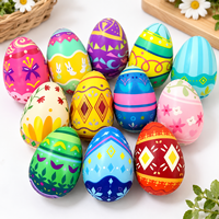 Jouets Squishy Œufs de Pâques en Gros, Jouets Sensoriels Colorés à Presser Anti-Stress, Cadeaux de Panier de Pâques pour Enfants