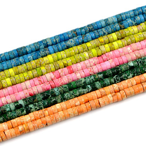 Ingrosso perline <span class=keywords><strong>di</strong></span> <span class=keywords><strong>pietra</strong></span> naturale Jaspe imperiale disco piatto 3*6mm <span class=keywords><strong>di</strong></span> <span class=keywords><strong>colore</strong></span> <span class=keywords><strong>nero</strong></span> blu gemma allentata per la creazione <span class=keywords><strong>di</strong></span> gioielli - Product Image 3