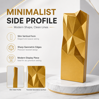 Trofeo de Resina con Corte de Diamante 3D, Forma Personalizada, HBL OEM ODM, Premio para Reuniones Anuales Empresariales, Recuerdo