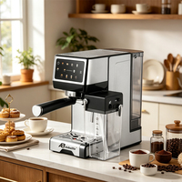 Máquina de Café Espresso Anbo 2026, Fabricación OEM/ODM, Bomba de Alta Presión de 15 o 20 Bares, Panel Táctil IMD, Cafetera Expreso