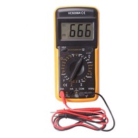 Multimètre numérique portable Orange DT9208A facile à utiliser avec une plage de 20V-750V, léger (330g)