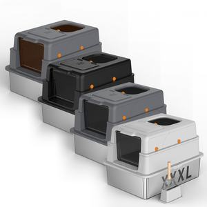 OEM Large <span class=keywords><strong>Jumbo</strong></span> <span class=keywords><strong>Cat</strong></span> Katzen toilette 20L Kapazität Auslaufs icherer Deckel Easy Clean High Sides Edelstahl PP für große Katzen - Product Image 5