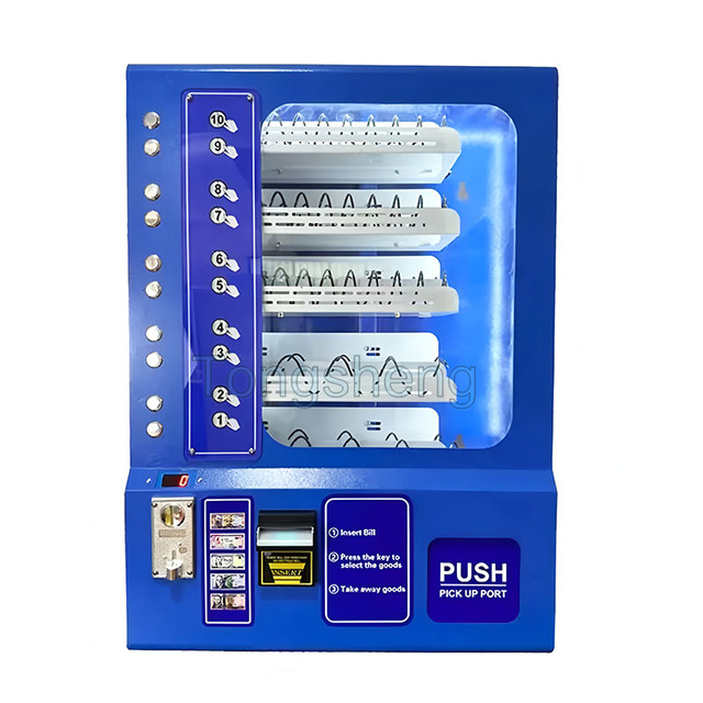 Snack Drink Mini Wall Mounted 24hours Bill and Coin Acceptor Token Automatic Mini Small Vending Machine