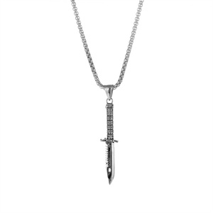 สร้อยคอเหล็กกล้าไร้สนิม Shopify จี้รูปมีดดาบอสซิสเซนส์ เครื่องประดับ - Product Image 4