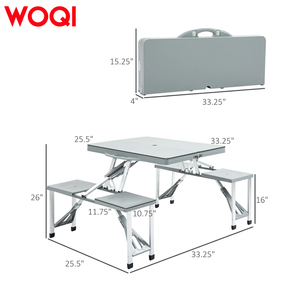 WOQI 캠핑 접이식 야외 휴대용 테이블 세트 테이블 및 접이식 의자 테이블 세트 - Product Image 6