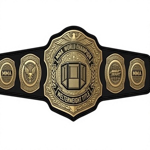 Ceinture de championnat de MMA en cuir véritable World Elite pour le karaté et le taekwondo, respirante, 2,5 kg, taille adulte - Product Image 3