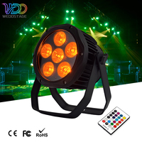 WEDOSTAGE 4/6/10 pièces Projecteur LED Par étanche IP65 DMX512 Slim 6x18W RGBWA+UV pour Mariage, Fête, Concert, Bar, Spectacle Extérieur