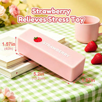 Jouet Squishy Kawaii Mignon Rose Fraise au Beurre, Doux, à Remontée Lente, Anti-Stress, Cadeau d'Anniversaire, de Fêtes et de Noël