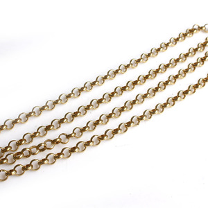 Chaîne Rolo Donut Link 6mm Laiton <span class=keywords><strong>O</strong></span> Ring 100m Chaîne pour les bijoux - Product Image 2