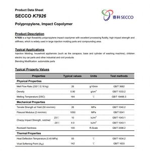 Virgin Polypropylene <b>PP</b> Granule <b>PP</b> S2040/K8003/K4912M/S1003/K7926 <b>PP</b> Recycling Products Raw Materials for Automotive Application - Product Image 3